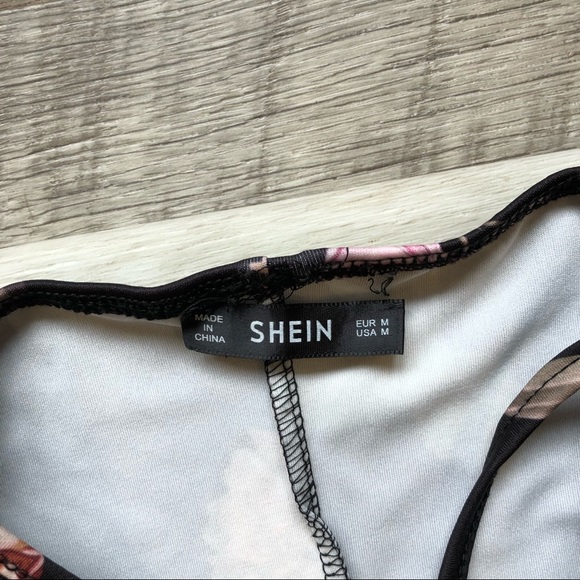 GUC SHEIN Midi Bodycon Cami Floral Print Dress - Picture 13 of 14